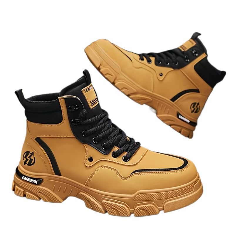 Men's Breathable Hiking Boots for Outdoor Walking, Mountaineering, Spring/Autumn/Winter - Non-Slip Traction