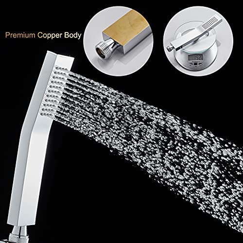 Popfly Shower Panels Tower System, Led Rainfall Waterfall Shower System, 6-Function Shower Column With Body Jets And Tub Spray, Temp Display, Black #TOP5