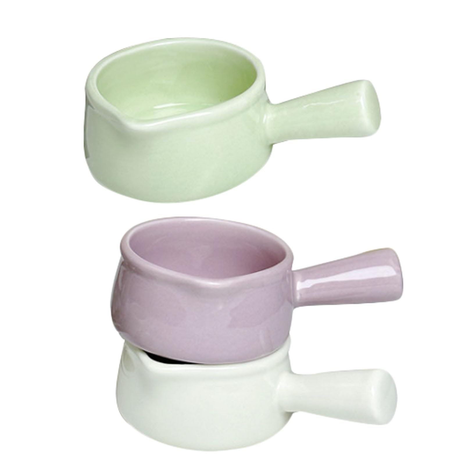 Ensemble mini en céramique comprenant un pichet à lait, une saucière, un verre à eau, un pot à crème, un pot à café, un pot à sucre et un pot à sauce. Compatible micro-ondes et lave-vaisselle. Co