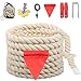 Tug of War Rope for Kids and Adults, Natural Twisted Cotton Rope, Outdoor Games Set Perfect for Carnival Team Building Activities, Field Day Family Reunion Birthday Party Game, Outside Yard Lawn Games