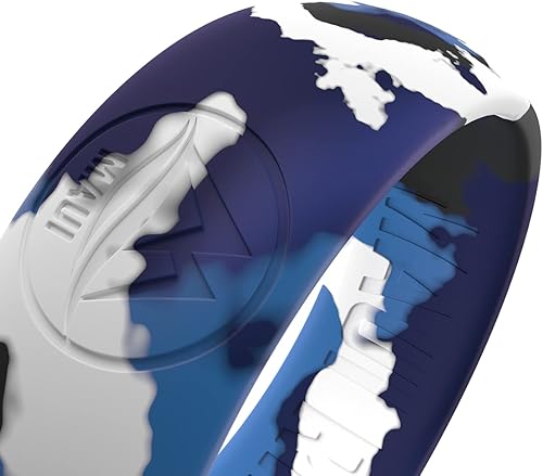 Miniatura 2 de MAUI RINGS - Anillos de boda de silicona para hombre, transpirable, cómodo, atractivo, banda de goma segura para deportes, trabajo, fitness, 8