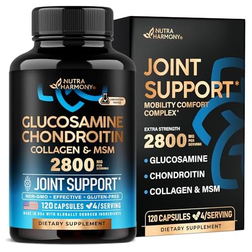 Glucosamine Chondroitin MSM Collagen | FSA HSA Eligible | Joint Support Supplement 2800 mg | Made in USA | FSA Approved Product Items | Flexibility Nutritional Vitamins | For Men & Women, 120 Capsules