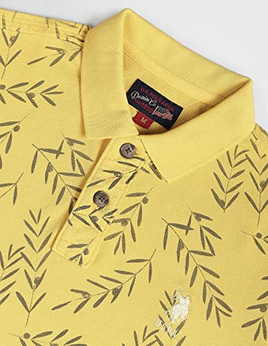 Image of U.S. Polo ASSN. Slim Fit Solid Polo T-Shirt for Men, Pique Knit - Half Sleeves Casual Mens Tshirt