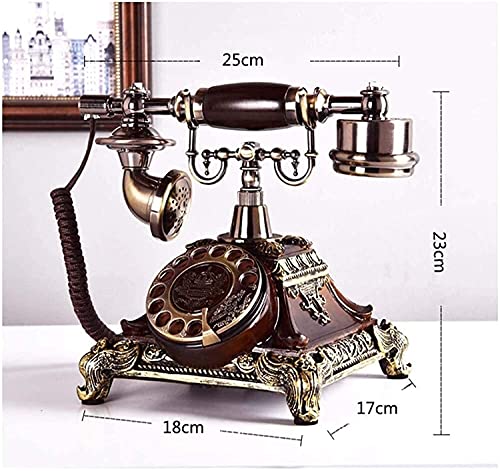 Image of Scizor Home Office Decor Landlines Fashion Creative Antique European Pastoral Retro Wired Phone, Nostalgic Style, Rotary Dial, with Resin Body, Used for Office Home Living Room Telephone Line