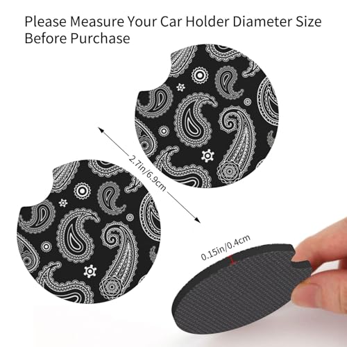 Set de 2 posavasos de neopreno para auto estilo vintage miniatura 3