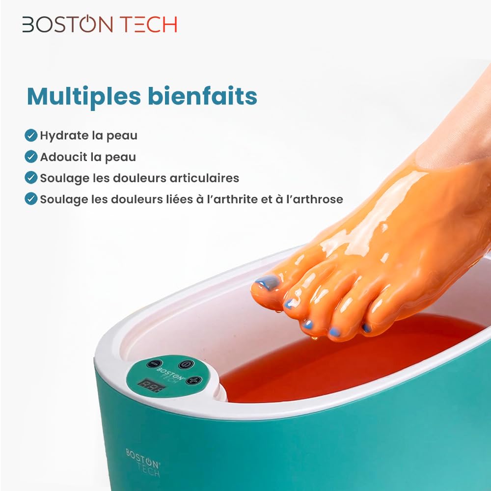 Paraffine Boston Tech pour les mains et les pieds, antioxydant doux, hydratant, traitement professionnel de l’arthrite, 2 blocs de 450 g, Violet