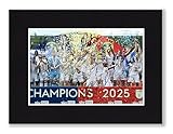 RJR PRINTS Leeds United 2025 ChampionsTeam - Impresión fotográfica de 20 x 15 cm con firmas preimpresas que sería un gran regalo para cualquier fan y está lista para ser enmarcada