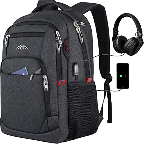 Mochila escolar YAMTION con puerto USB y capacidad de 15,6 pulgadas Cover