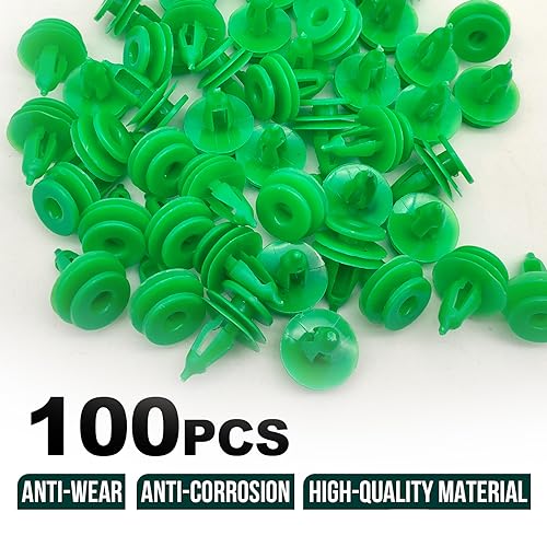 Image of 100PCS Door Panel Retainer Clips 8mm Retainer Clip Compatible with GrandCheroKe, Chrysler Cirrus Dodge with 1Pcs Fastener Remover 6503204