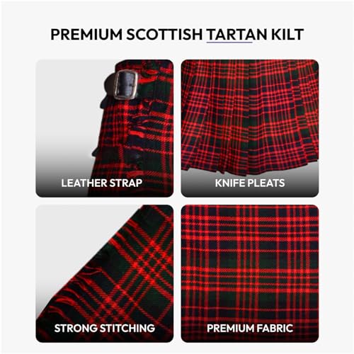 Image of Authentic Scottish Men's Tartan Kilts - Highland Light Weight Value Kilt | Embrace Your Heritage with Comfort