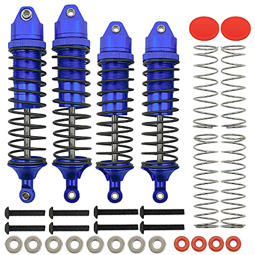 Rcawd 4Pcs Front Rear Full Alloy Shocks Compatible With Arrma 3s Blx Upgrade Parts Shocks Absorber Damper Arrma New Old Big Rock Typhon Vorteks Senton Granite Dark Blue Parts