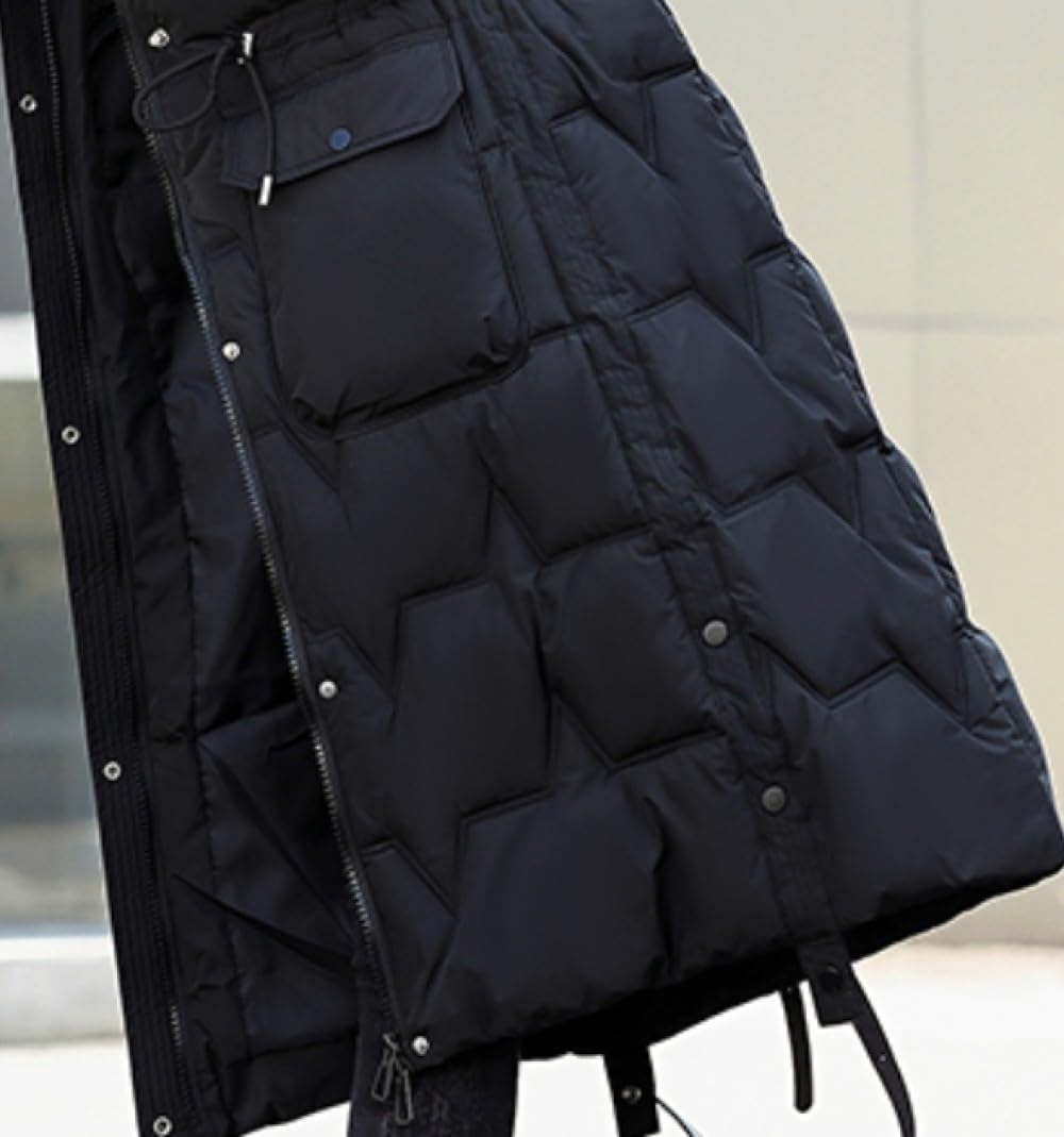 Gilet Da Donna Cappotto Trapuntato Lungo Con Zip E Cappuccio, Gilet In Piumino Di Cotone Senza Maniche Capispalla Tinta Unita Gilet Da Esterno Imbottito Gilet Invernale Più Caldo