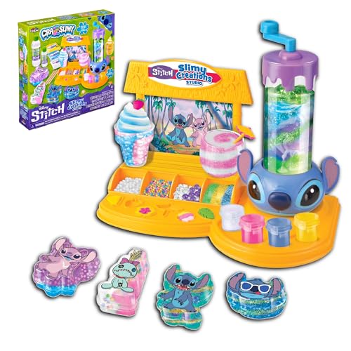 Disney Stitch Slimy Creations Studio, DIY Slime Making Kit with Colorful Confetti Mix-ins for Ages 6 and Up - image 1
