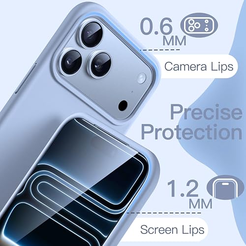 Image of Silicone Case for iPhone 17 Pro Max 6.9-Inch, Silky-Soft Touch Full-Body Protective Phone Case, Shockproof Back Cover for iPhone 17 Pro Max (Sky Blue)