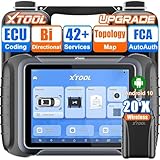 XTOOL D8W Wireless Bidirectional Scan Tool, AI-Assisted OBD2 Scanner with Topology, 3-Year Updates, ECU C0ding, PMI, 42+ Resets, Full Diagnostic Scanner for Car, Crankshaft Relearn, FCA/CAN FD/DoIP