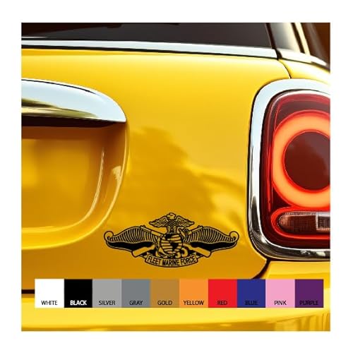 Fleet Marine Force FMF Vinyl Decal (Black, 9 inches Wide)