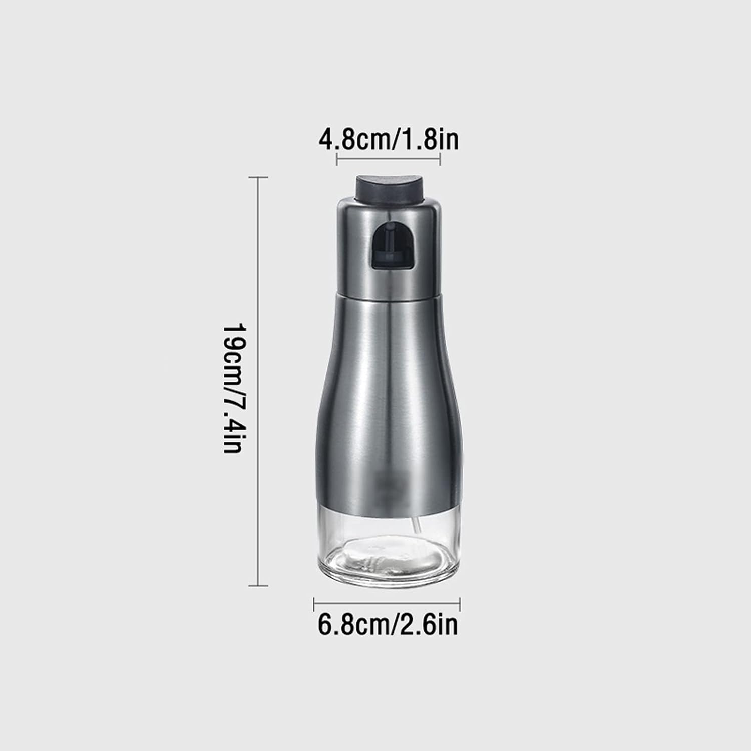 oil bottle Simple Stainless Steel Oil Spray Bottle Household Push Type Atomized Oil Dispenser Kitchen Multi-purpose Olive Oil Spray Bottle oil sprayer