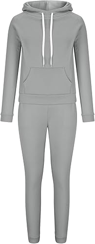 Miniatura 4 de Conjunto deportivo de 2 piezas para mujer, sudadera de manga larga con capucha y pantalones deportivos con cordón, trajes de otoño de moda
