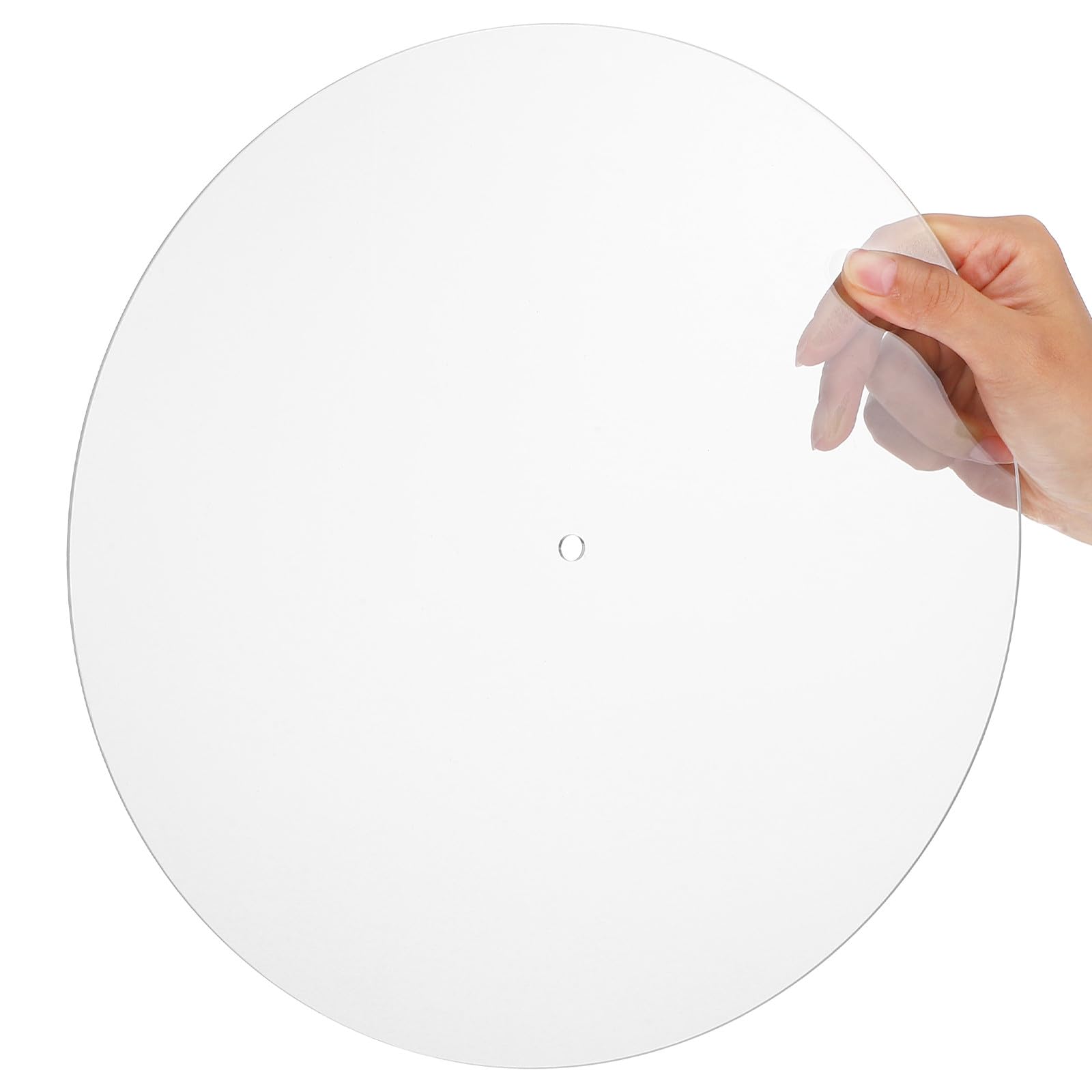 Cabilock Tapete Acrílico para Tocadiscos Diseño Único, Antideslizante y Transparente Que Mejora la Claridad del Sonido y Reduce la Estática en Discos de Vinilo