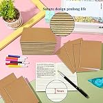 24Pack Mini Carnet en vrac, 3.5 x 5" Petit journal 36 Pages alignées(18 feuilles) Kraft Mini Jounrnal Soft Cover Écriture Blocs-notes pour les enfants Cadeaux École Accueil Bureau