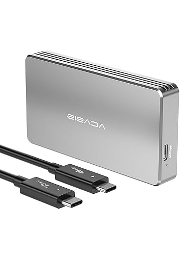 ACASIS 40Gbps M.2 NVMe SSD Enclosure,Tool Free Installation NVMe ssd Enclosure for M1/M2/ Pro/Air Compatible with thunderbolt3/4/5/USB4/3.2/3.1/3.0/2.0, Support 2280/2260/2242/2230B+M M-Key (TBU401)