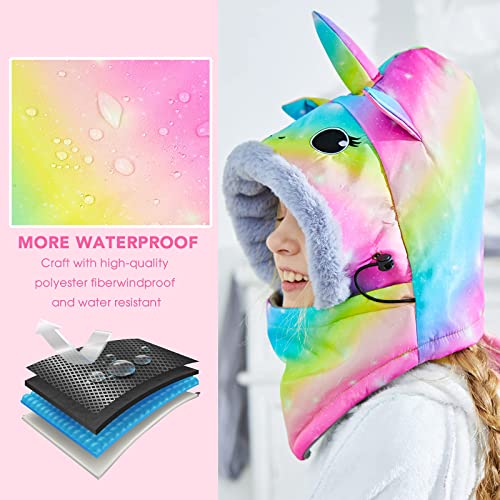 Kids Winter Windproof Hat, Unisex Children Heavyweight Balaclava For Kids, Ski Mask With Thick Warm Fleece Face Cover #TOP2