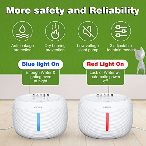 XMTUUM-Cat-Water-Fountain-85oz25L-Cat-Fountain-Dog-Water-Bowl-Dispenser-Automatic-Pet-Water-Fountain-with-Filter-2-Flow-Modes-for-Cats-Inside-and-Small-Dogs-Drinking-Ultra-Quiet-Version