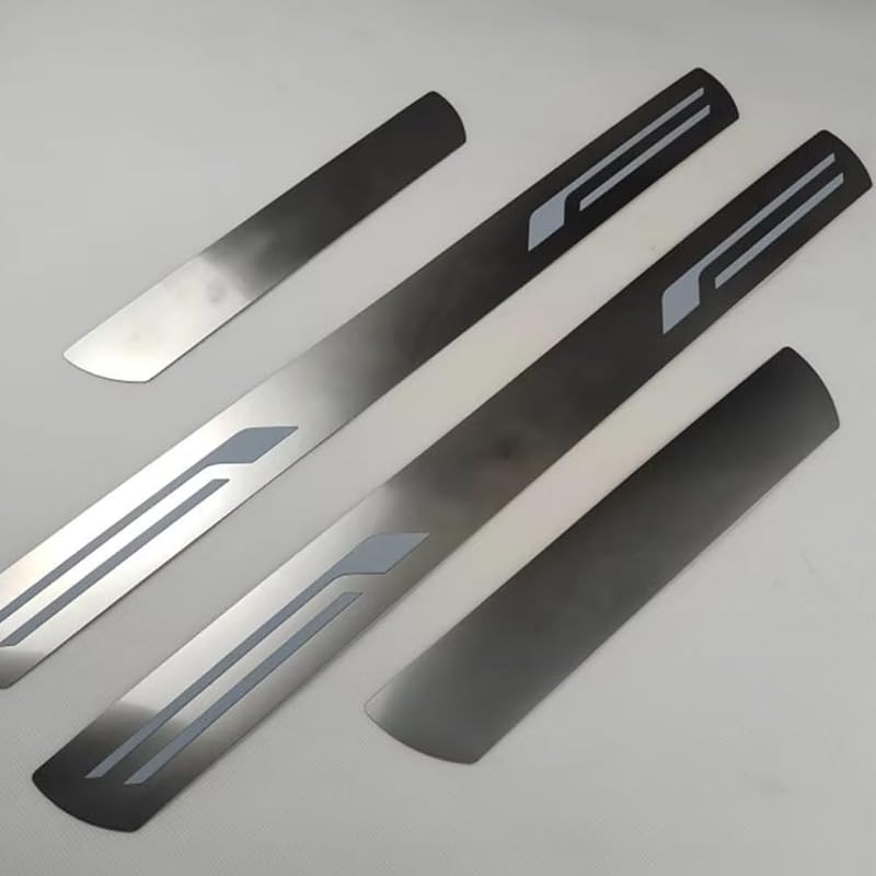Acciaio Inox Battitacco per Auto per Leapmotor T03 2024-2025, Adesivi di Protezione per Auto Prevenire L'Usura, 4 Pezzi
