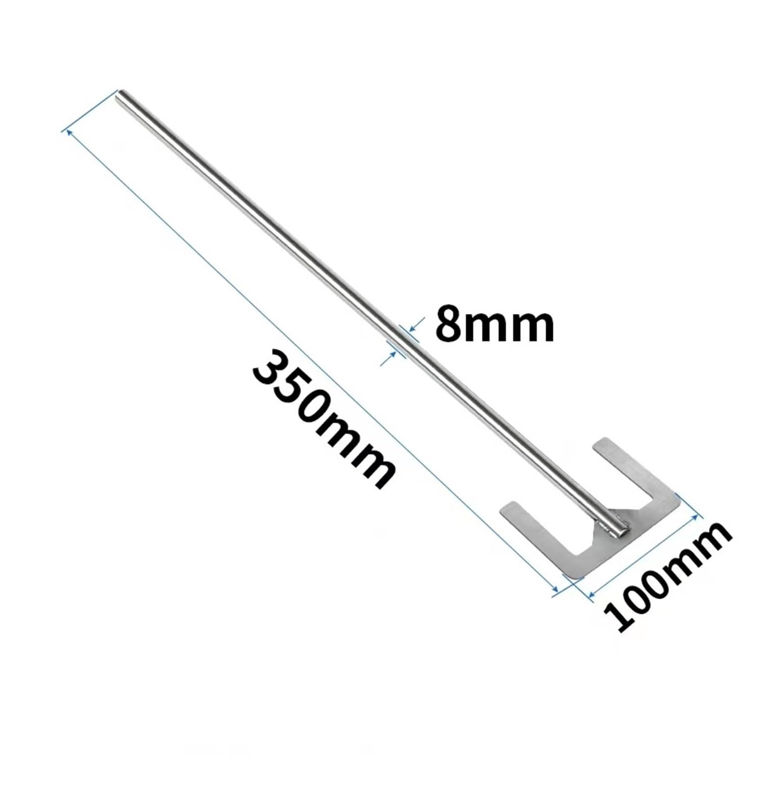 Varilla de agitación superior, SS 304 E-Type Lab Paddle Dispersión de agitación con varilla de ancho de hoja 40 mm 120 mm, varios tamaños (110 x 8 x 500 mm)
