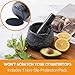 Fasolahome Heavy Duty Mortar and Pestle, Natural Marble Mortar and Pestle Set, Spice Herb Grinder Make Fresh Guacamole, Salsa, Pesto, Stone Grinder Bowl, 1.5 Cup