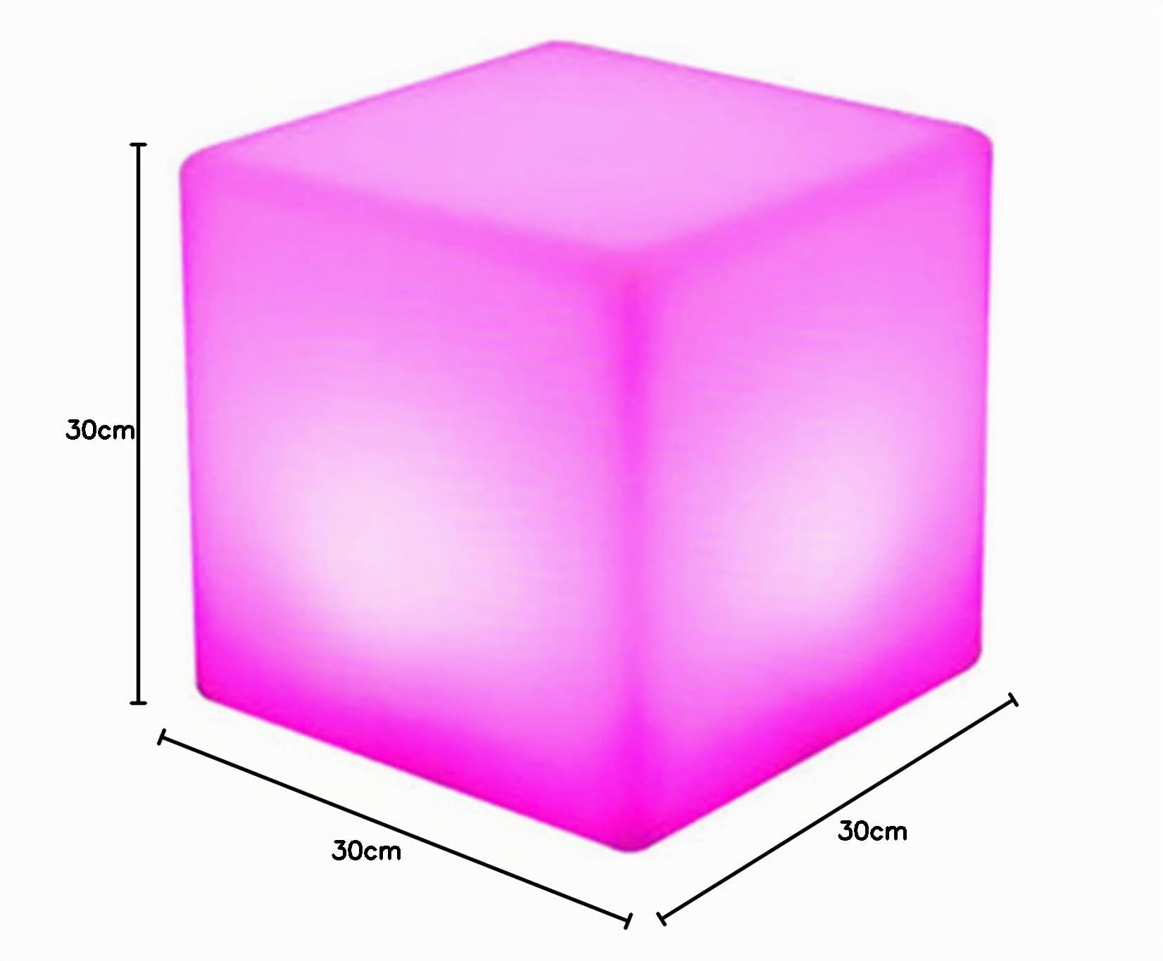 Cubo luminoso a LED con telecomando, a forma di cubo luminoso, regolabile in colori della luce della sedia, 7 colori e luminosità, dimmerabile, luce notturna per casa ed esterni, impermeabile,
