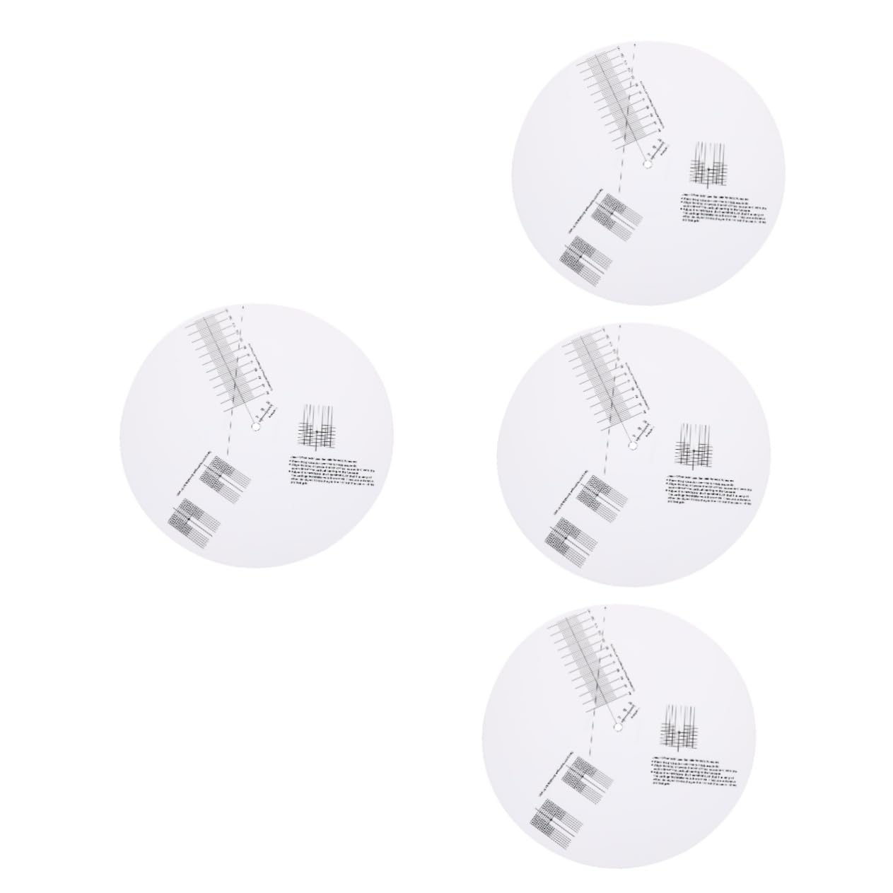 minkissy 4 Pcs Turntable Calibration Disk Turntable Alignment Record