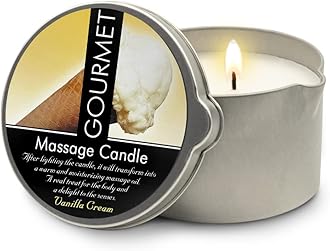Profero Cosmetics Massage Oil Candle Vanilla Cream Scent - Vegan Moisturizing Massage Oil - Ideal Massage Oil for Massage Therapy, Luxurious Body Oil Experience 6.76oz