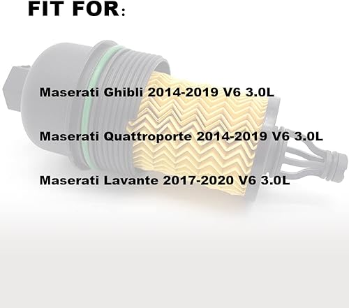Miniatura 2 de 311401 Filtro de aceite apto para motores Maserati Ghibli y Quattroporte V6 2014-2019