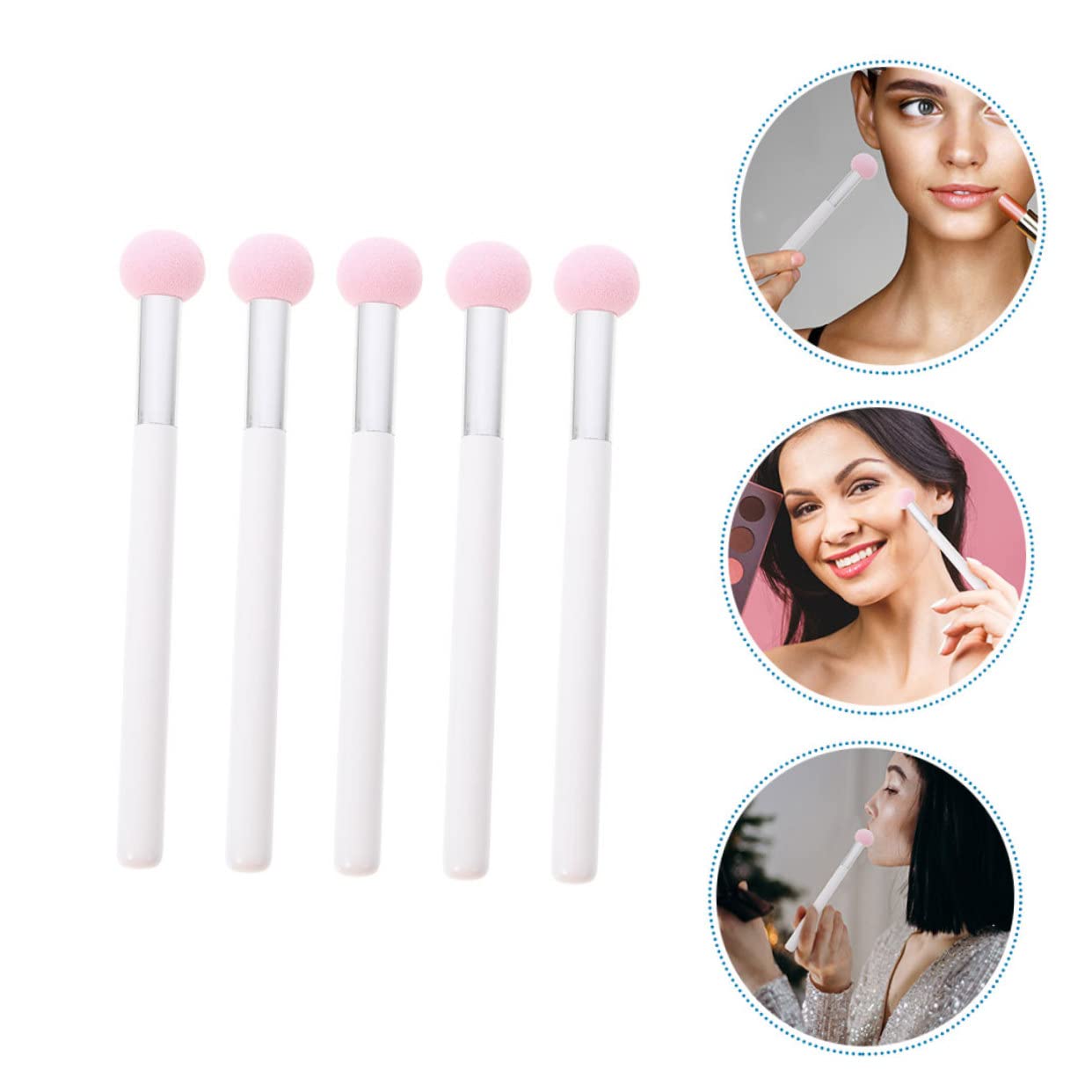 MAGICLULU Set Di 5 Pennelli Per Il Trucco Morbidi E Soffici Mini Puff Per Asciutto E Bagnato Essenziali Per La Bellezza 5 Pezzi*5