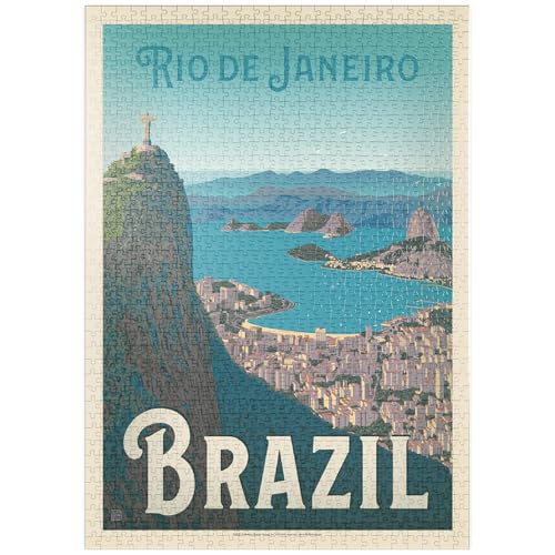 MyPuzzle Brasil: Vista del Puerto De Río De Janeiro, Cartel De Época - Premium 1000 Piezas Puzzles - Colección Especial MyPuzzle de Anderson Design Group