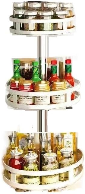 Seasoning storage rack, household kitchen, rotatable seasoning storage rack, adjustable oil, salt, soy sauce, vinegar seasoning can rack #9