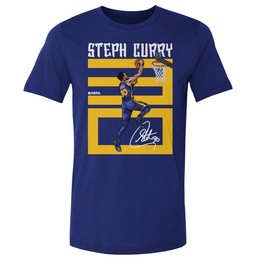 500 LEVEL Steph Curry Shirt (Cotton, X-Large, Royal Blue) - Steph Curry Number Y WHT