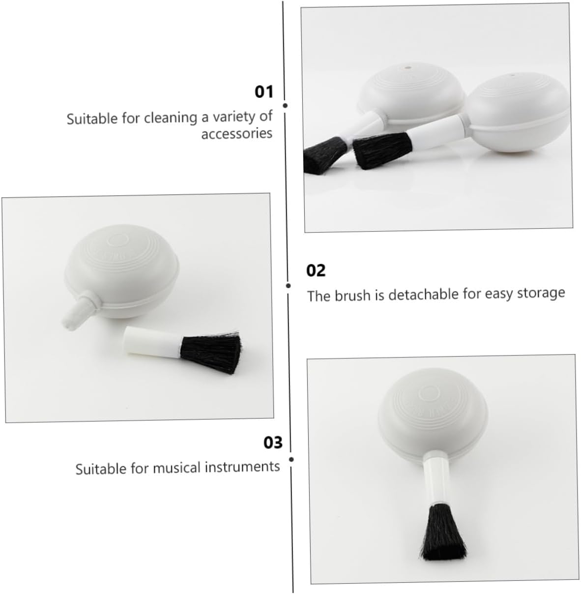 Vaguelly 8pcs Lens Blower Brush Set Dust Cleaner for Camera Phone Computer Detachable for Storage