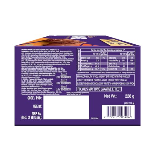 Image of Cadbury ChocLayered Cake Minion Pack, 228 g
