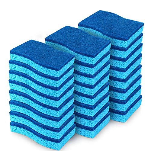 AIDEA-Brite Non-Scratch Scrub Sponge, Cleans Fast Without Scratching, Stands Up to Stuck-on Grime, Cleaning Power for Everyday Jobs, 24 Scrub Sponges