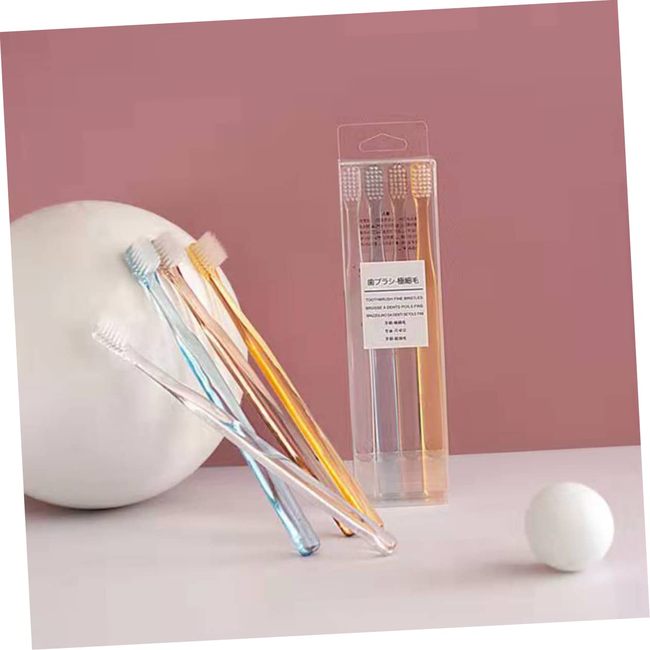 FRCOLOR pezzi spazzolino da denti per adulti, igiene orale, morbido spazzolino da denti per adulti, spazzolino a carbone, con setole morbide, spazzolini da viaggio, setole, spazzolini da denti,