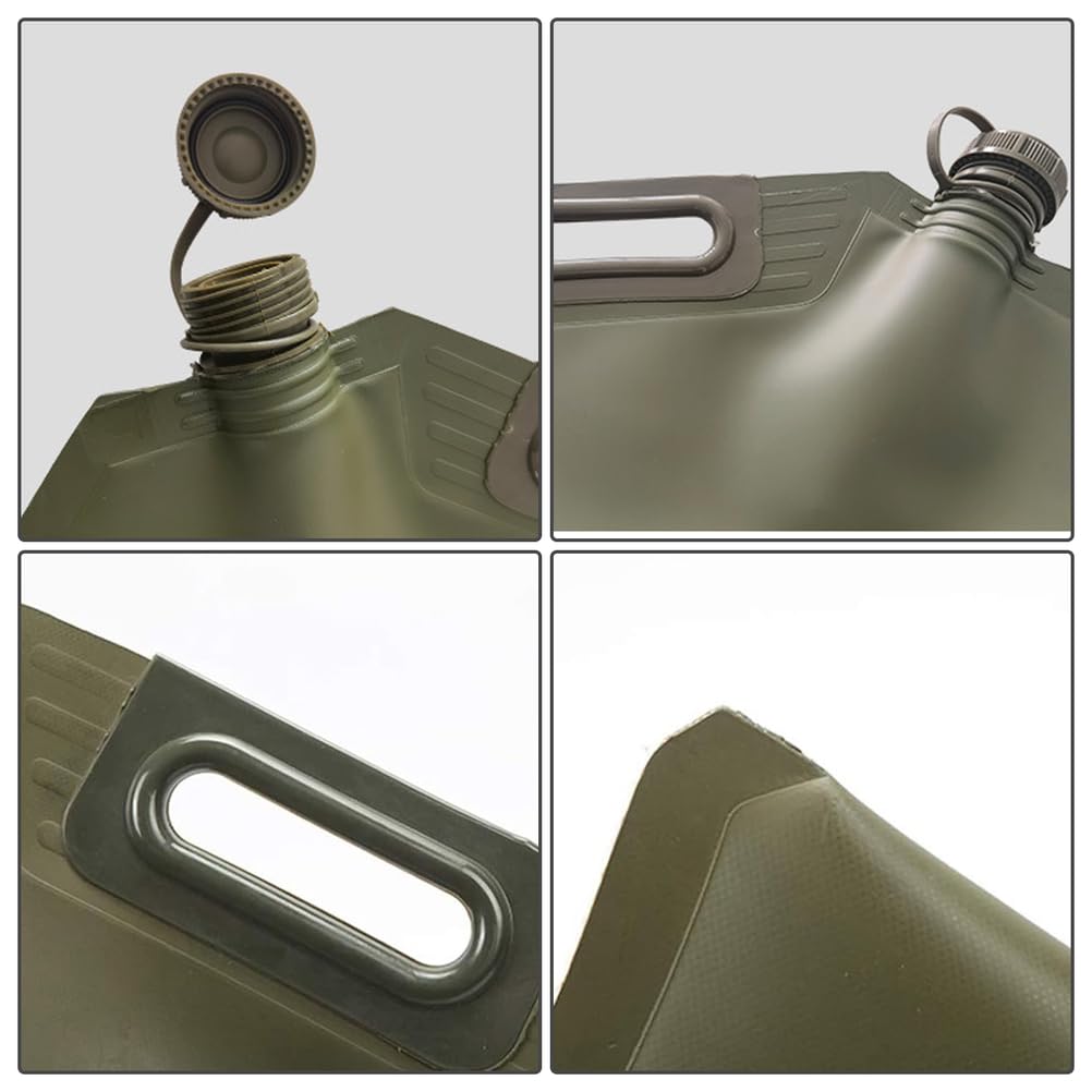 Tanica per Benzina Pieghevole, 5l 10l 20l 30l Sacco per Olio Morbido in TPU Ispessito, Tanica Carburante per Benzina, Diesel,5l