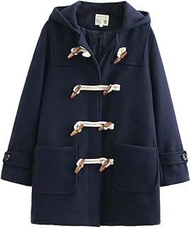 [SSUPTEMBER2] ラシャコート ダッフルコート レディース 森ガール系 秋冬 無地 ジャケット 可愛い ロリータ 女の子 少女 大きいサイズ 冬服 防寒着 アウター ゆったり おしゃれ 厚手 暖かい 白 ピンク 水色 紺色