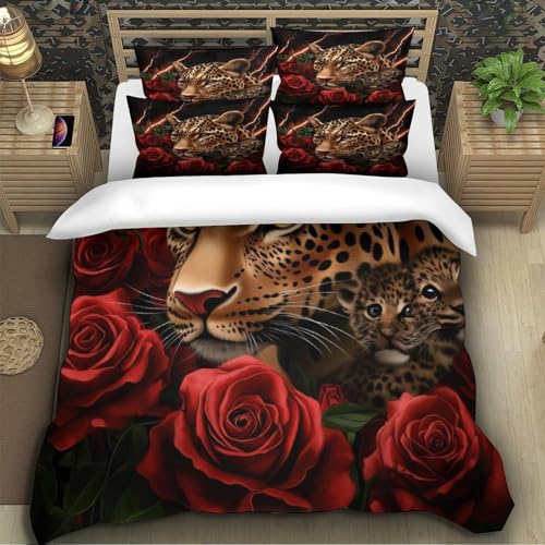 Parure de lit léopard 135x200 housse de couette 3D - 5