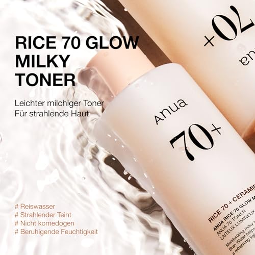 Anua Rice 70 Glow Milky Toner, Korean Skincare, 250 ml – Ansicht 2