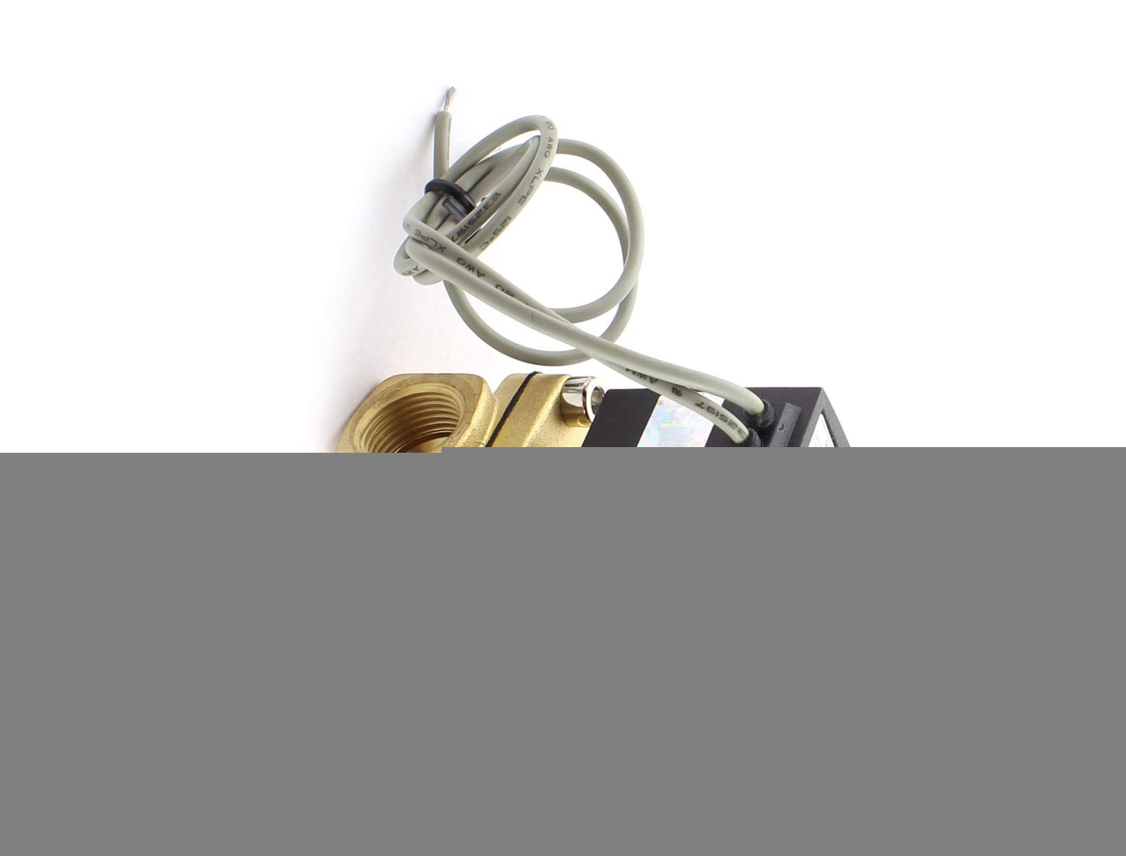 DC24V 320mA 7.6W 3/8PT Válvula solenoide eléctrica de agua a gas de 2 vías de latón Válvulas Eléctricas