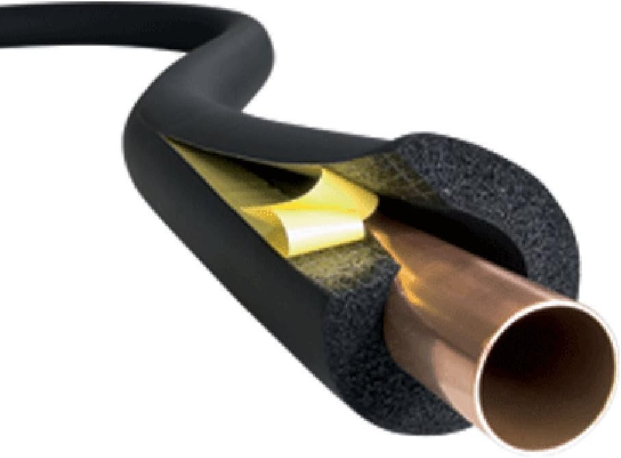 ArmaflexSelf Seal Pipe Insulation Lagging Black Nitrile Foam Class O 2m-22mm-09mm-Wall