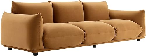 Miniatura 3 de Copious Performance Velvet Sofá en Cognac