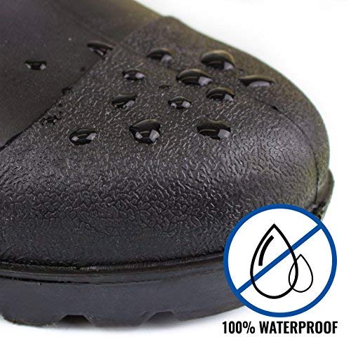 RK Mens Insulated Waterproof Fur Interior Rubber Sole Winter Snow Cold Weather Rain Boots3